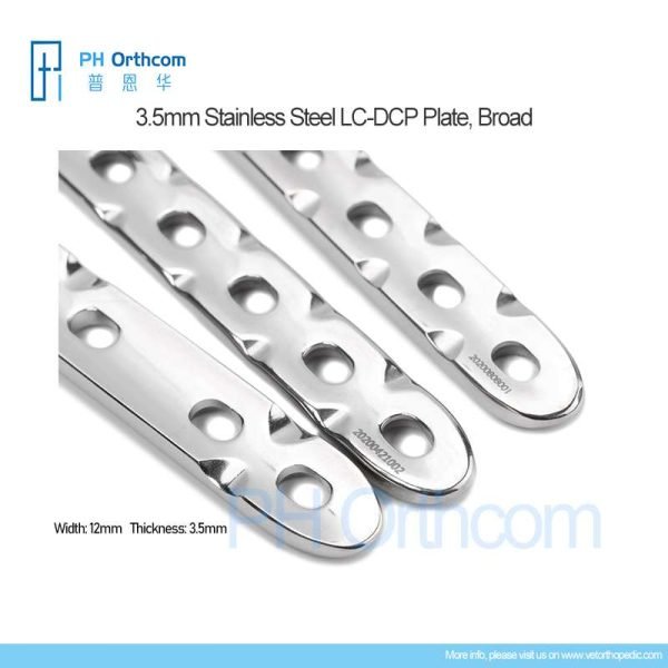 3.5mm LC-DCP Plate, Broad - PH Orthcom-Veterinary Orthopaedic Implants ...