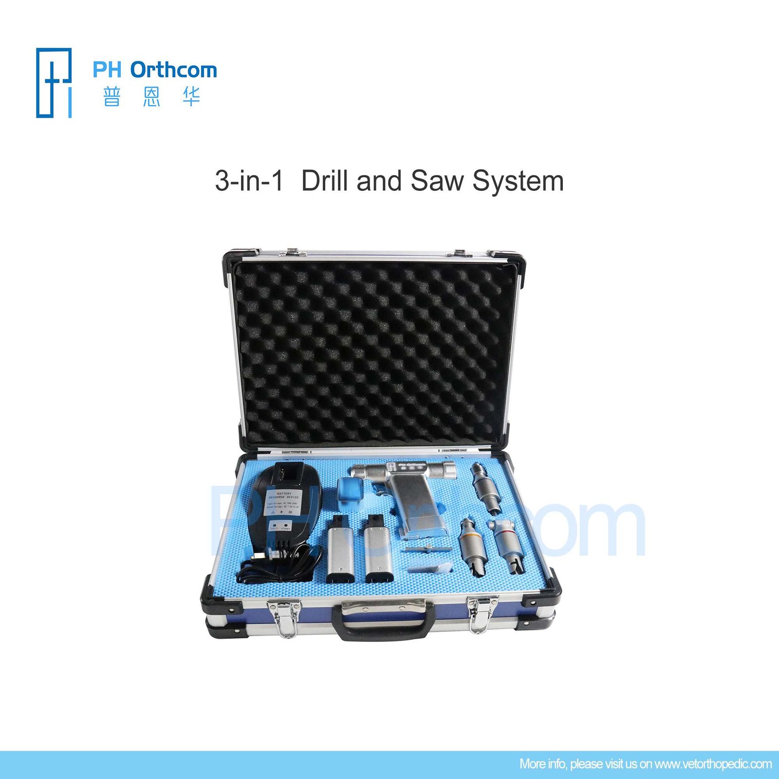 3-in-1 Drill and Saw Set - PH Orthcom-Veterinary Orthopaedic
