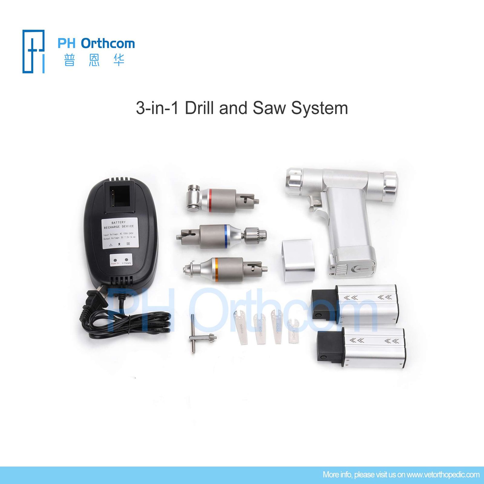 3-in-1 Drill and Saw Set - PH Orthcom-Veterinary Orthopaedic