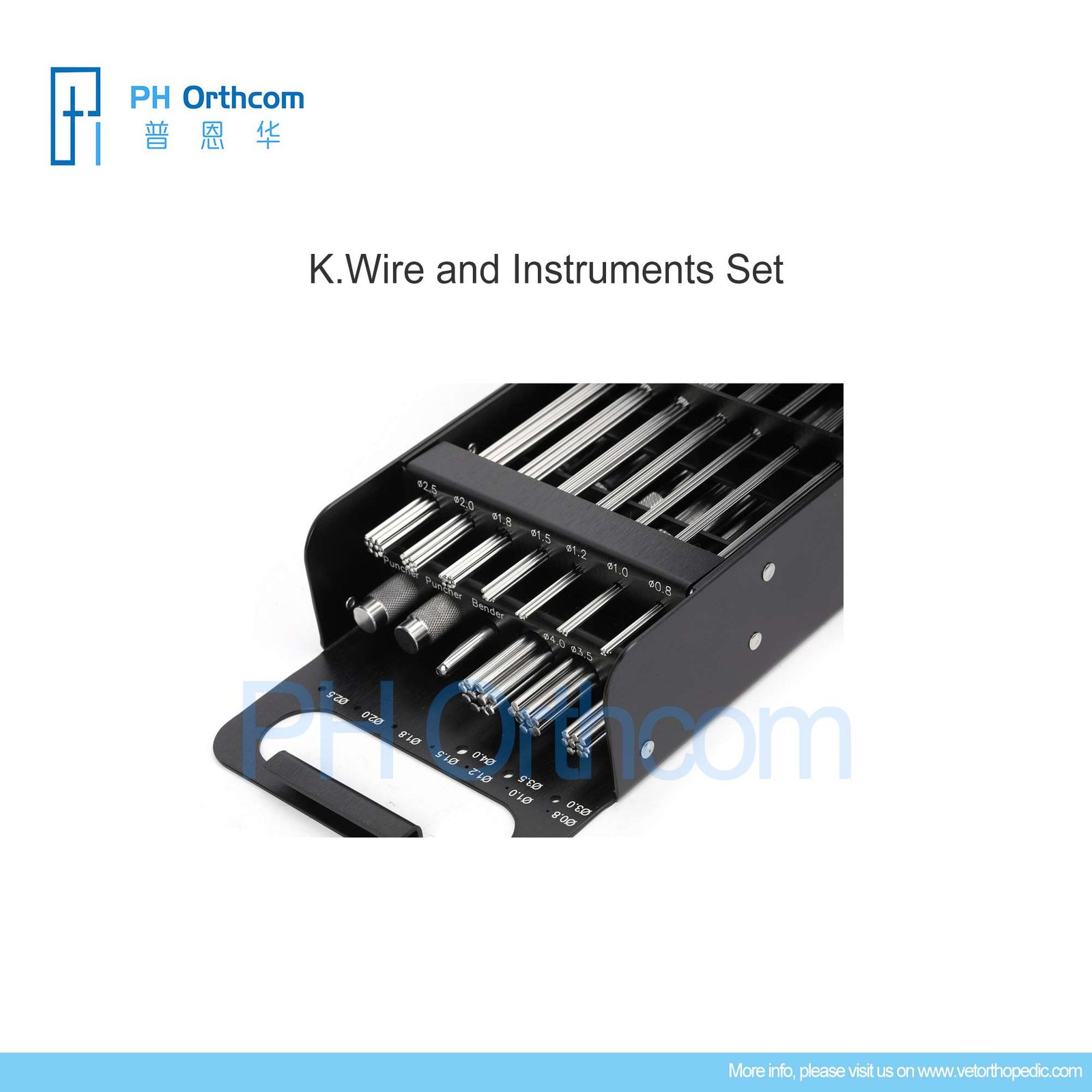 Wired Instruments K. Wire and Instruments Set - PH Orthcom-Veterinary Orthopaedic ...