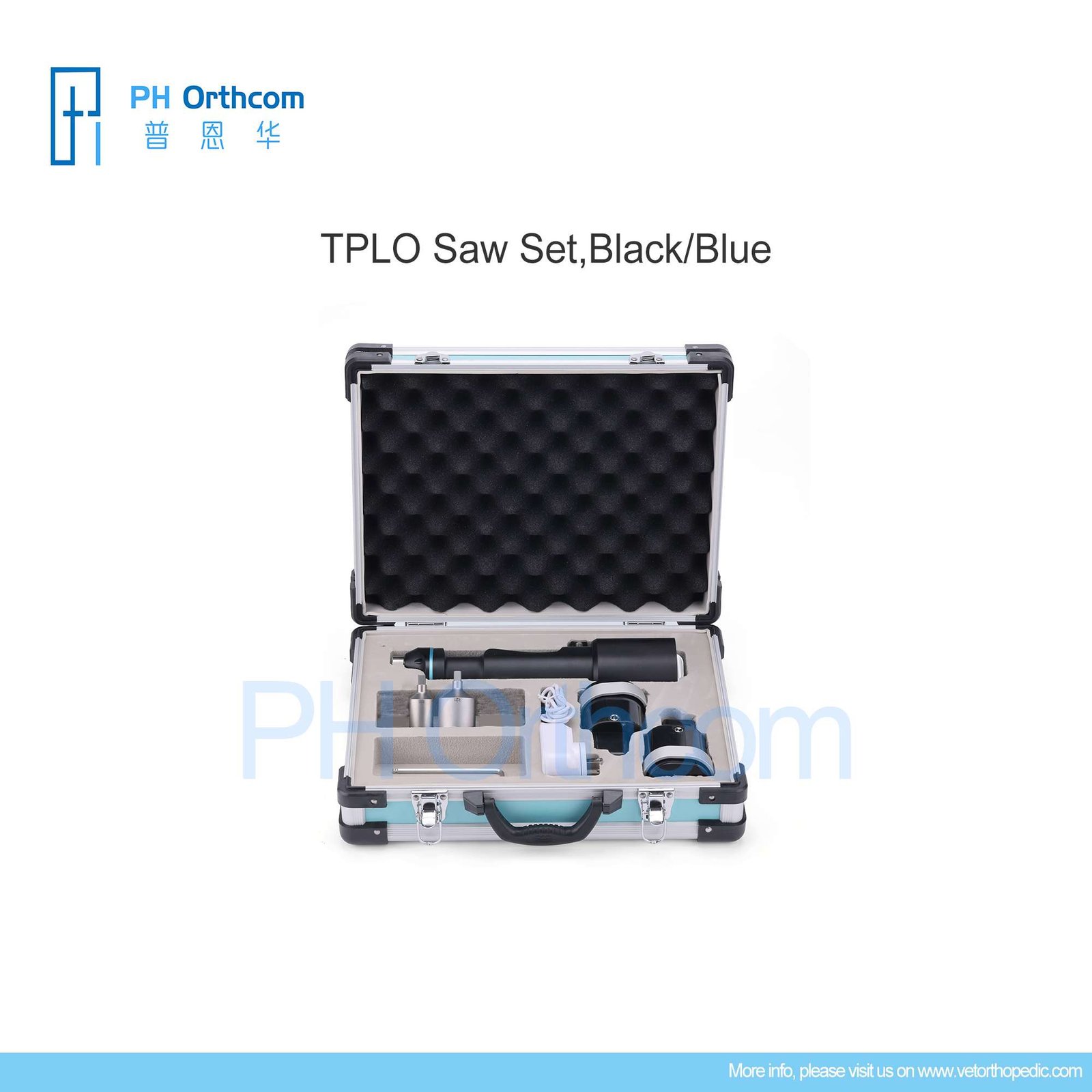 Orthopedic Drill AO TPLO 7.2V Power Drill Set – Veterinary Surgical Kit W/ Saw Blades & Aluminum Case