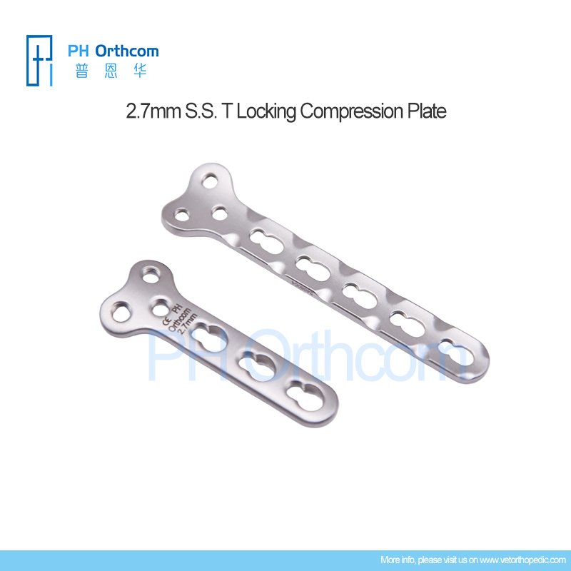 121-004-273-1, 2.7mm S.S. T Locking Compression Plate